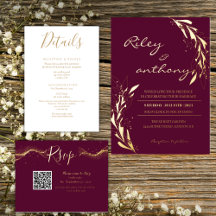 Royal wedding burgundy and golden wedding 