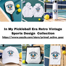 In My Pickleball Era Retro Vintage Sports Design 