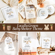 Locally Grown Farmers Market Baby Girl Shower