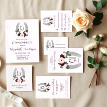 Floral Western Horseshoe Quinceanera 