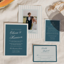 Nautical Blue Stripe Old Money Wedding Collection