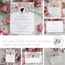 Pink Floral Regency Era Bridal Shower
