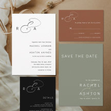Simple Minimalist Monogram Wedding Collection