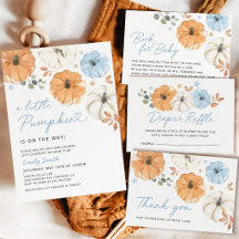 Little Blue Pumpkin Boy Baby Shower Collection