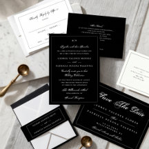 Formal Black Tie Border Wedding Collection
