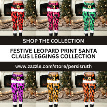 Wild & Festive Leopard Santa Leggings