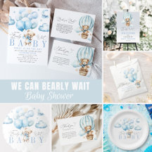 We can bearly wait boy baby shower