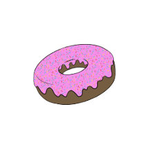 Rainbow sprinkles Donut