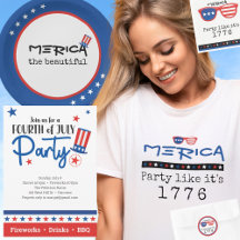 Red White and Blue July 4th Celebration