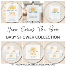 Here Comes The Son Sunny Baby Shower Collection