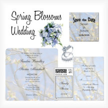 Spring Blossom Wedding Invitation Suite