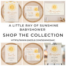 A Little Ray Of Sunshine Baby Shower Collection.