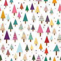 Cute Retro Christmas Trees 