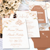 Islamic Terracotta Boho Floral Ornate Nikah Walima