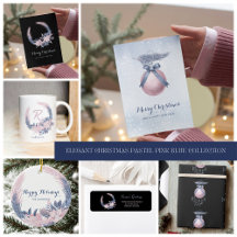 Watercolor Pastel Pink Merry And Bright Wreath