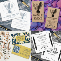 NOTARY, LEGAL, ACCOUNTANT BUSINESS CARDS
