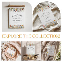 Little Bright Watercolor Wildflowers Baby Shower