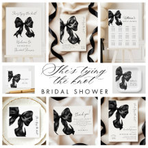 She's Tying the Knot - Black Bow Bridal Shower