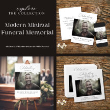 Modern Minimalist Funeral Memorial