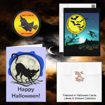 Halloween Cards, Labels & Stickers