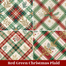 Classic Red and Green Plaid Christmas Wrapping