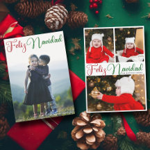 Feliz Navidad Beautiful Photo Christmas Cards