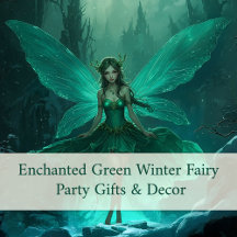 Enchanted Green Fairy Winter Forest Collection