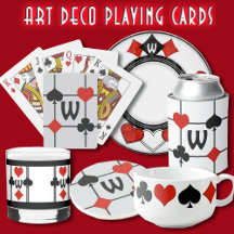 Home Decor -- Art Deco Playing Card Suits