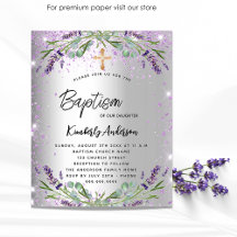 Baptism - Lavender and silver