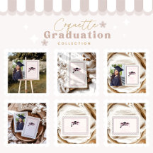 Cute Pink Coquette Bow Graduation 