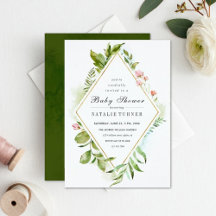 Watercolor Floral Wild Green Foliage Collection   