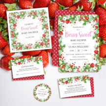 Strawberries   Berry Sweet Baby Shower Collection