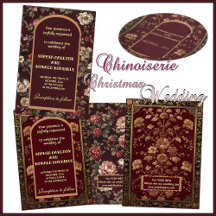 Classic Christmas Chinoiserie Floral Wedding