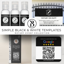 Simple Black White Notary Event Marketing 