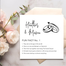 Fun Facts Wedding Napkins