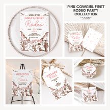 Pink Cowgirl First Rodeo Party Collection