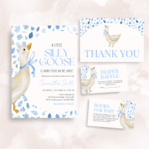 Blue Little Silly Goose Baby Shower   BS27