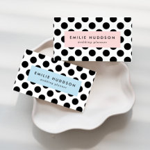 Black and White Dots Business Cards Collection