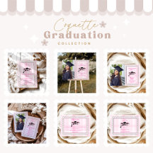 Coquette Cute Pink Bow Graduation