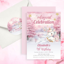 Unicorn Magical Celebration Girl's Birthday Party