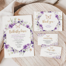 Purple lilac butterflies collection