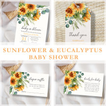 Sunflower & Eucalyptus Baby Shower