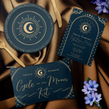 Teen Girl Navy Gold First Moon Period Party