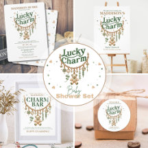 Lucky Charm Bracelet Baby Shower Party Set 