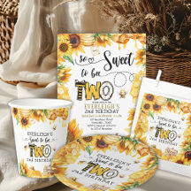 So Sweet To Be Two Floral Bee Birthday