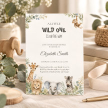 Gender-Neutral Safari Animals Baby Shower 
