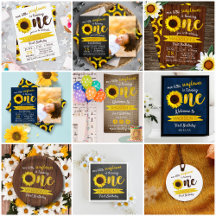 Little Sunflower 1st Birthday Party Collection