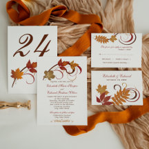 Rustic Falling Leaves Wedding Collection
