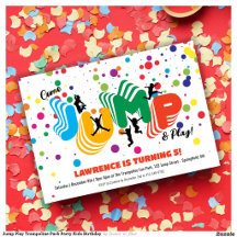 Best-Selling Trampoline & Bounce Party Invitations