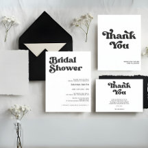 Minimal Modern Bridal Shower Invites